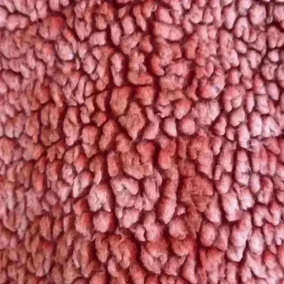 Warm And Cozy Lifestyle 3/4 Zip Pink Cropped Pullover Sherpa Fleece Size M - Picture 5 of 7